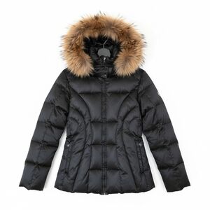 Andrew Marc | Black Puffer Coat with Faux Fur Detachable Hood SP